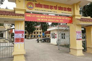 Trường THPT Kim Động thực hiện các biện pháp phòng, chống dịch bệnh Covid-19 để đón học sinh trở lại trường ngày 02/3/2019