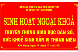 TRƯỜNG THPT KIM ĐỘNG TỔ CHỨC SINH HOẠT NGOẠI KHOÁ CHĂM SÓC SỨC KHOẺ SINH SẢN VỊ ... 01/11/23