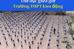 VUI, KHỎE SÔI ĐỘNG VỚI HOẠT ĐỘNG THỂ DỤC GIỮA GIỜ TRƯỜNG THPT KIM ĐỘNG 31/10/19