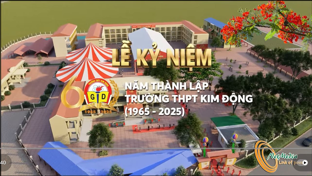 PHỐI CẢNH 3D KỶ NIỆM 60 NĂM THÀNH LẬP TRƯỜNG THPT KIM ĐỘNG