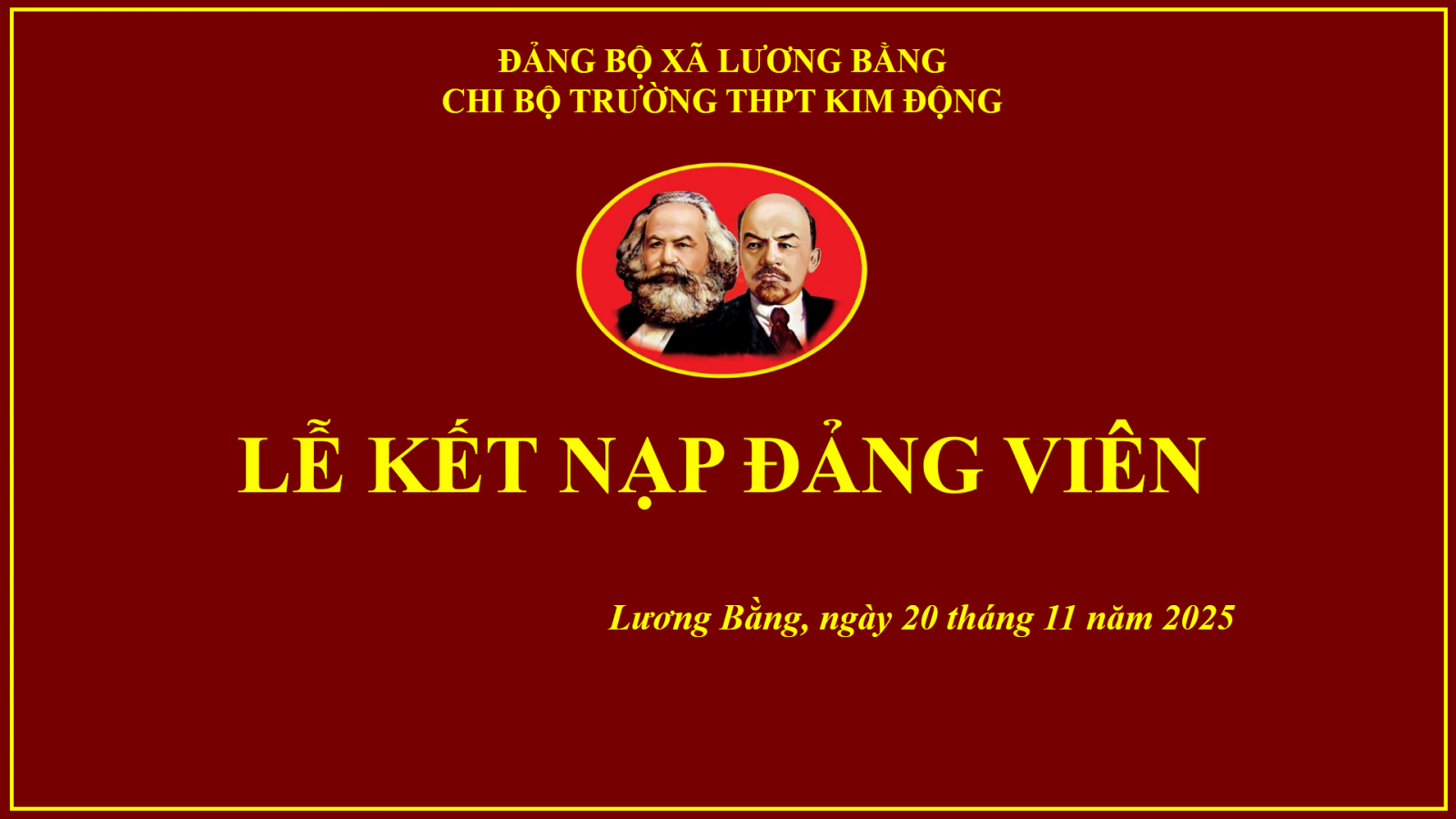 LỄ KẾT NẠP ĐẢNG VIÊN MỚI 20/11/2025